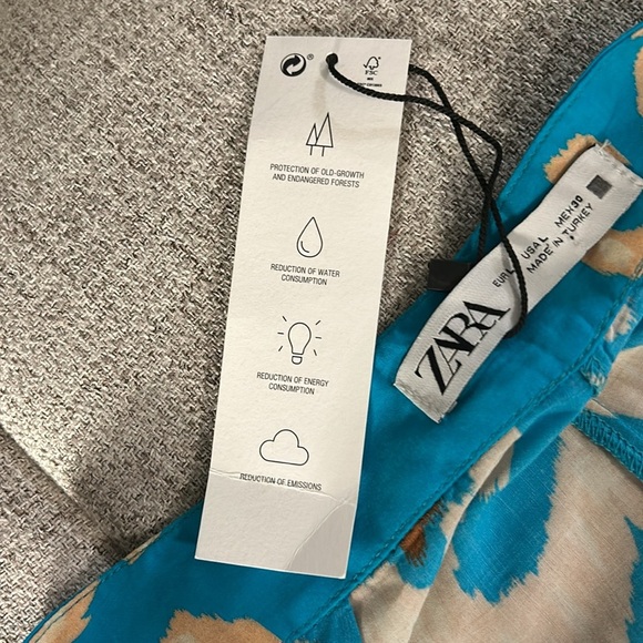 NWT ZARA FLOWING TROUSER SZ L 100% VISCOSE WIDE LEG PANT - Picture 8 of 12